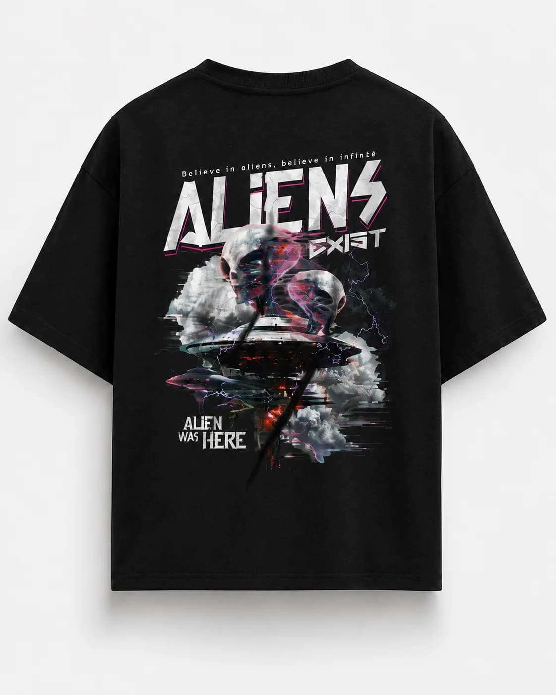 ALIENS EXIST OVERSIZED Back oversized flatlay view