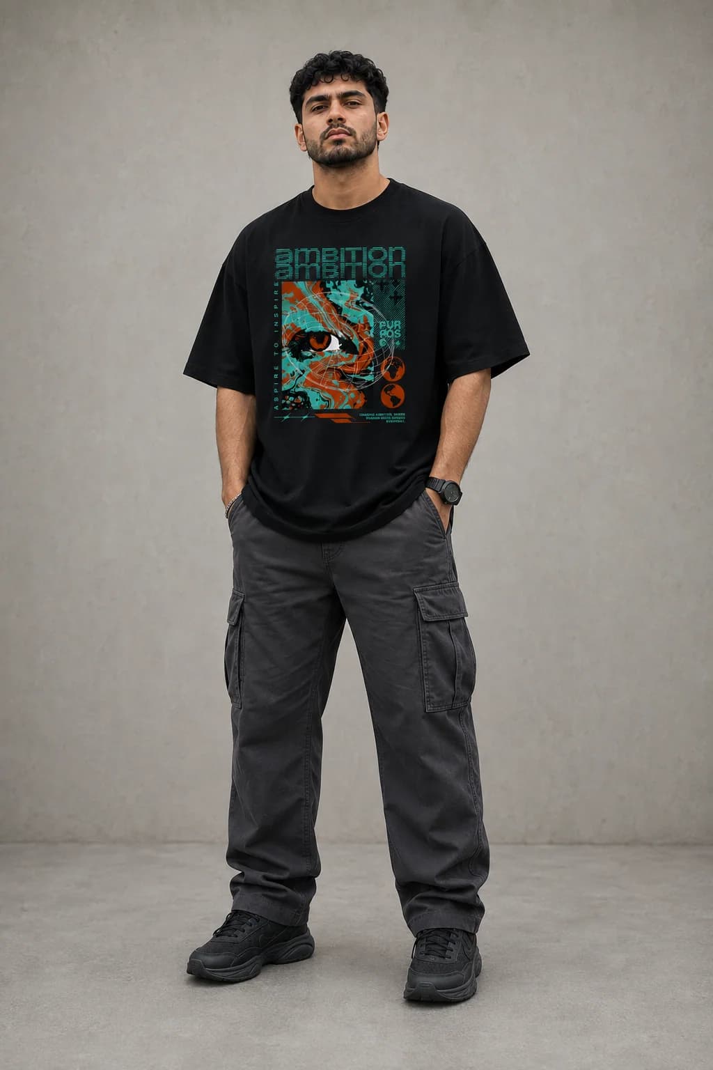 AMBITION OVERSIZED: Front oversized model view