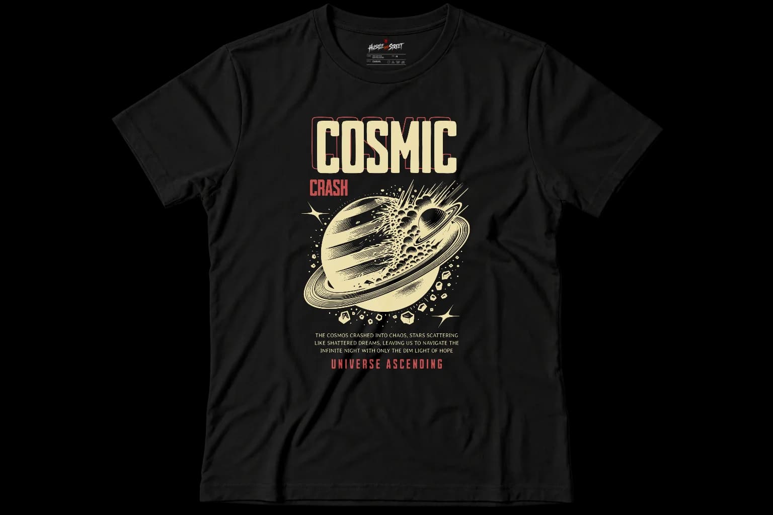 COSMIC CRASH Front flatlay view