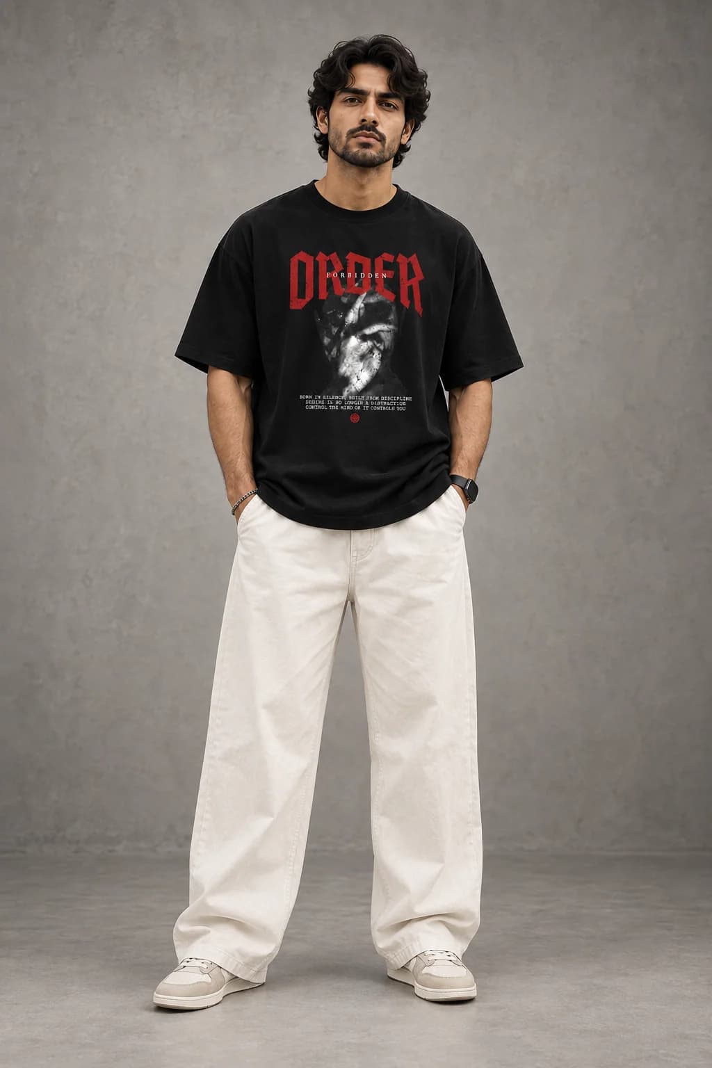 FORBIDDEN ORDER OVERSIZED: Front oversized model view
