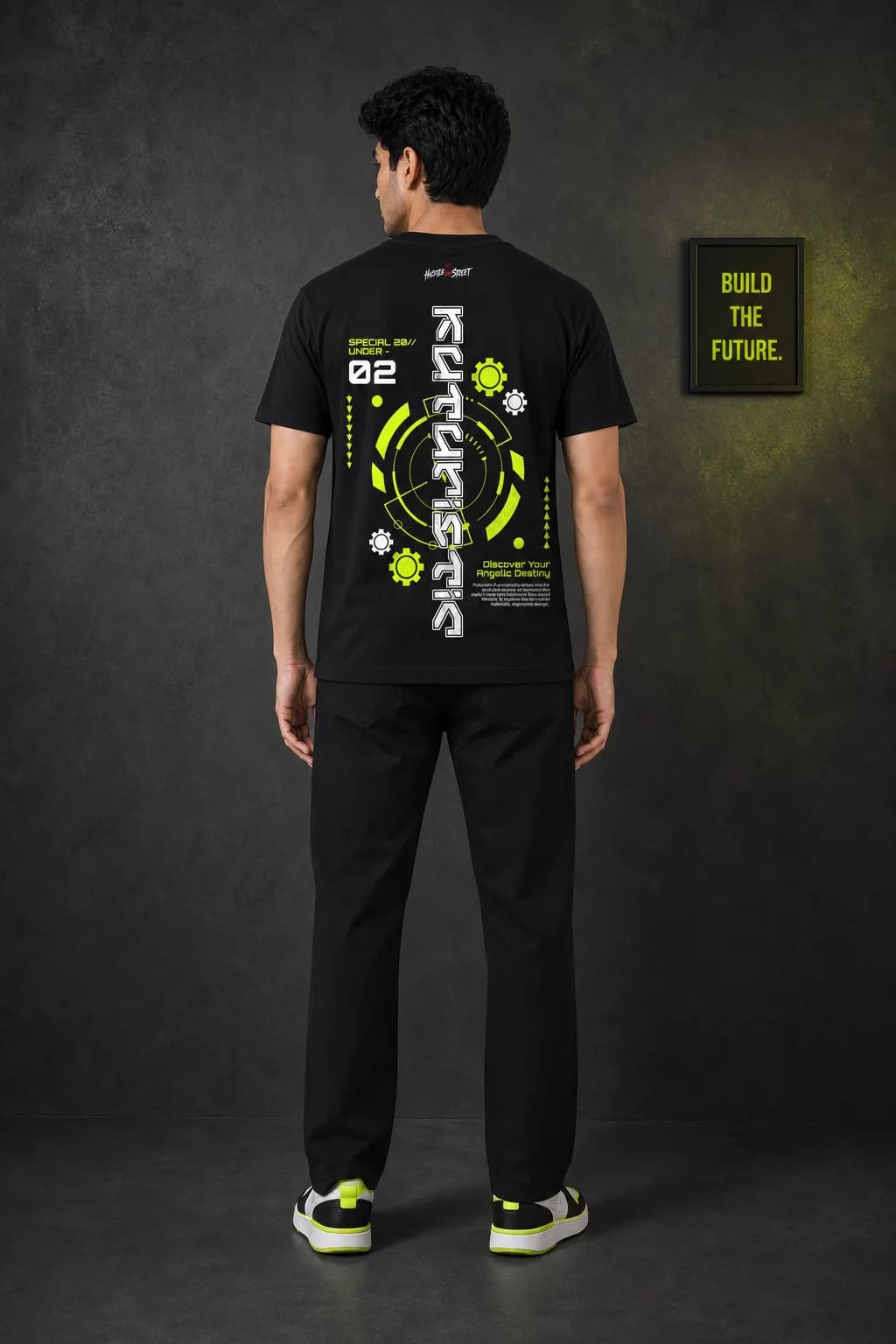 FUTURISTIC: Back model view