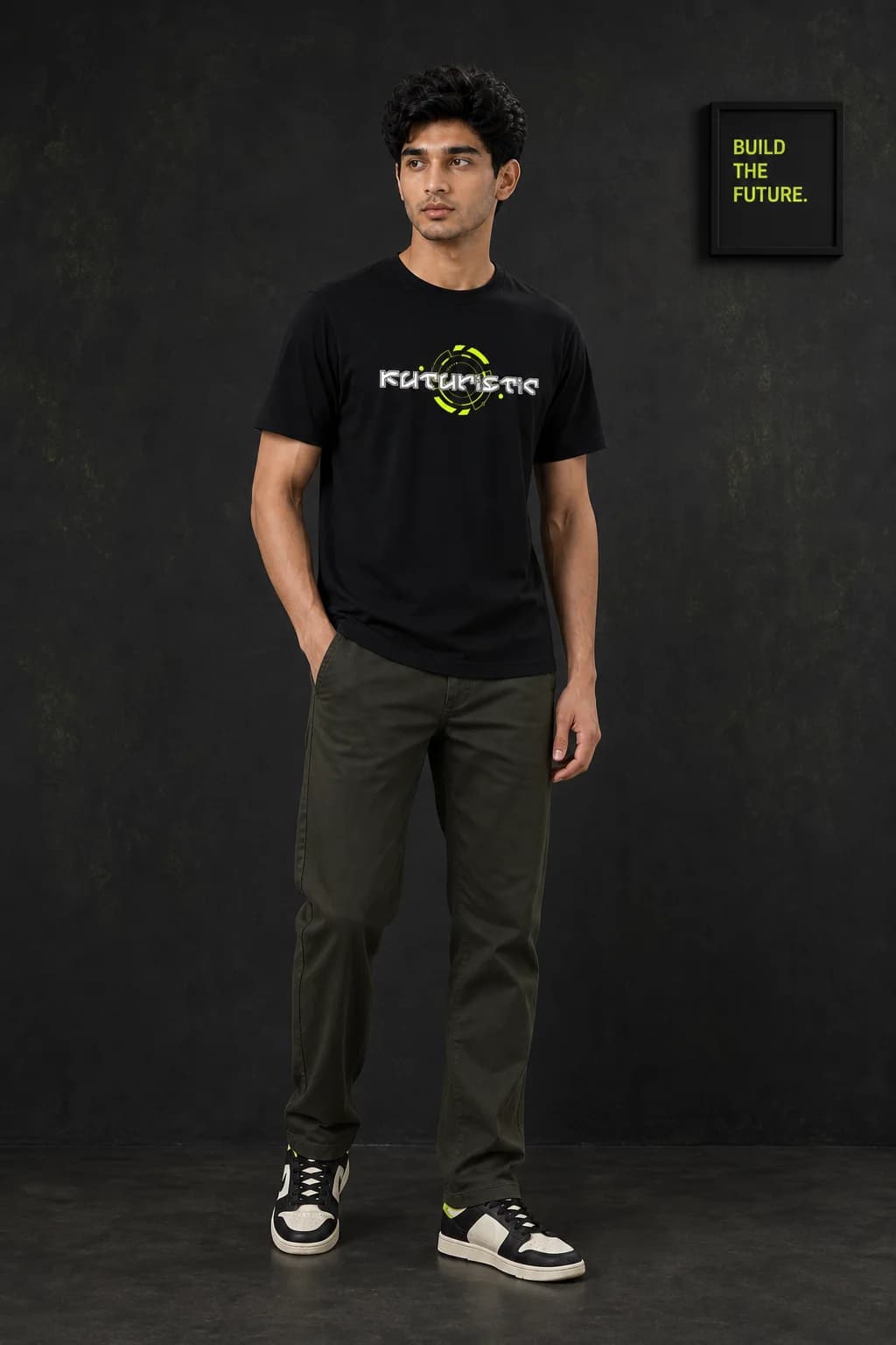 FUTURISTIC: Front model view