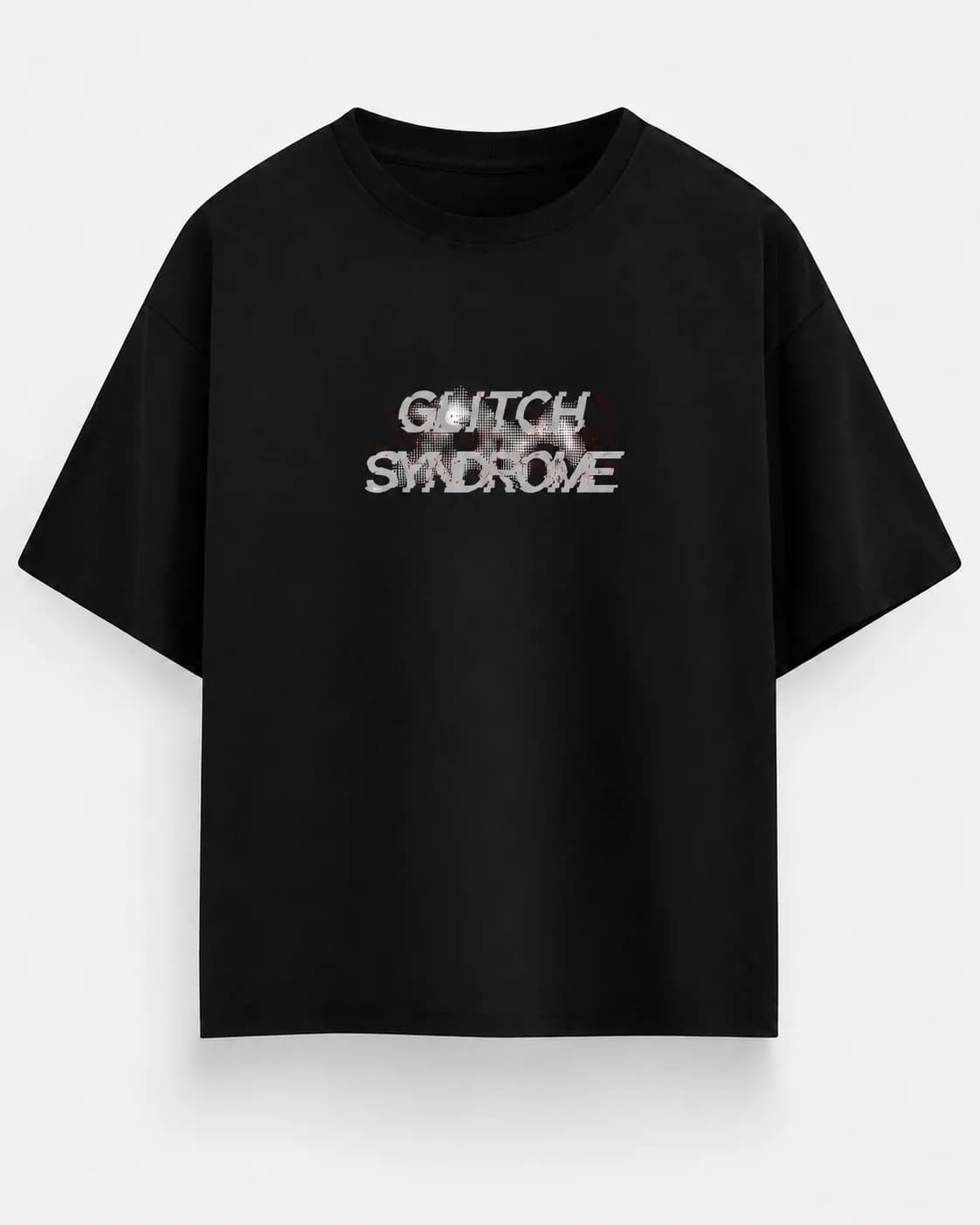 GLITCH SYNDROME OVERSIZED Front oversized flatlay view