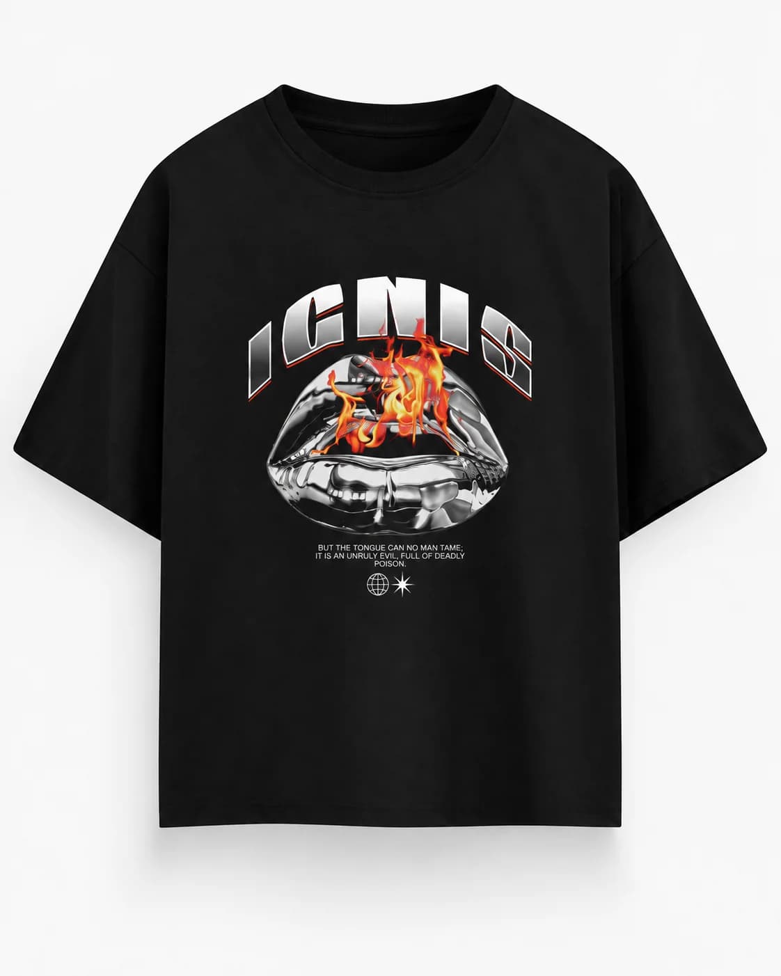 IGNIS OVERSIZED Front oversized flatlay view