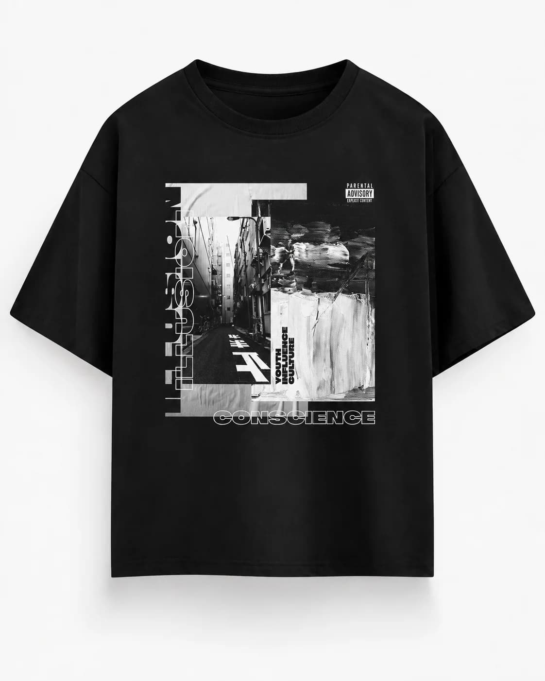 ILLUSION OVERSIZED Front oversized flatlay view