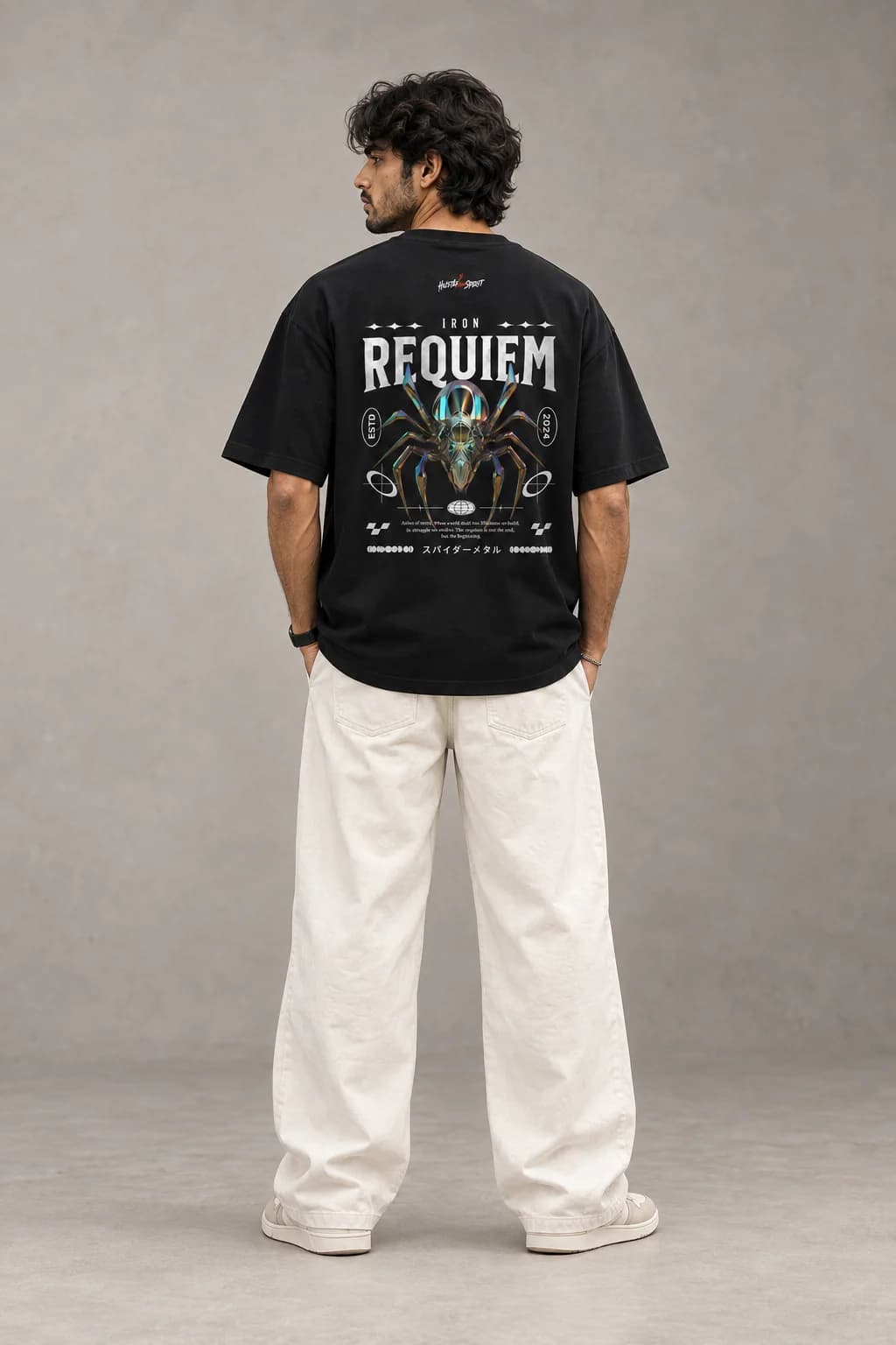 IRON REQUIEM OVERSIZED: Back oversized model view