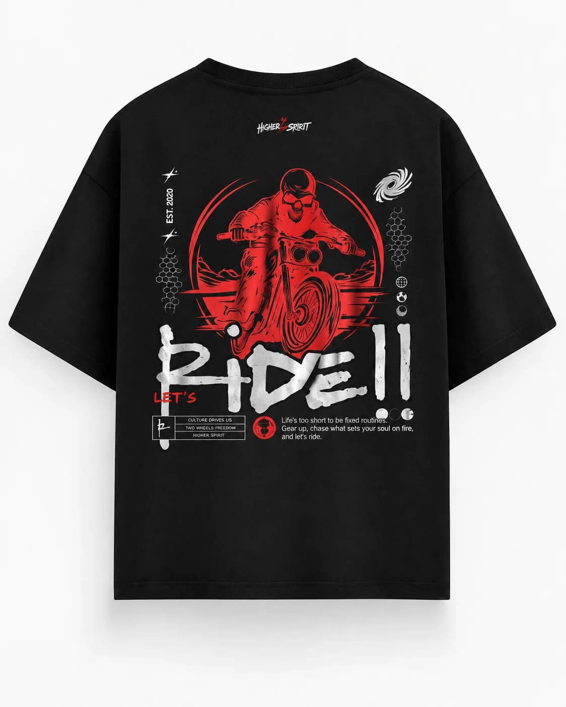 LETS RIDE OVERSIZED Back oversized flatlay view