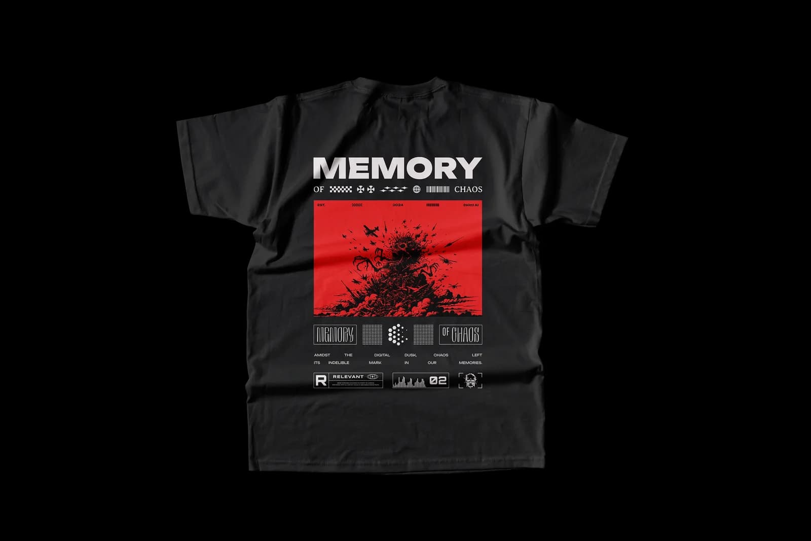 MEMORY OF CHAOS Front flatlay view