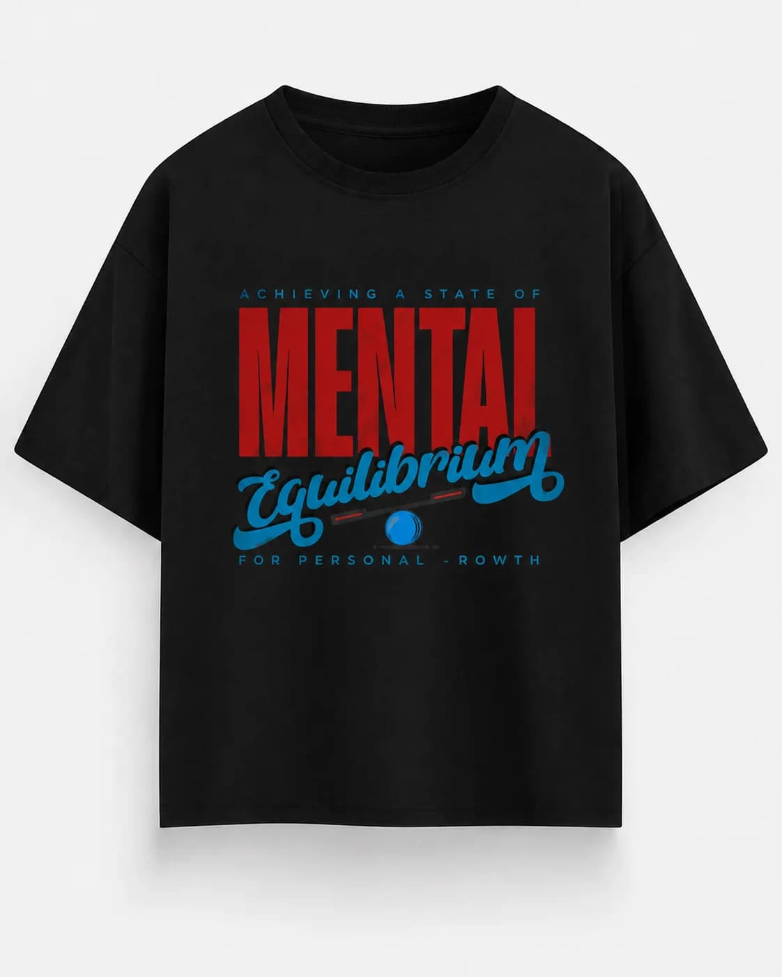 MENTAL EQUILIBRIUM OVERSIZED Front oversized flatlay view