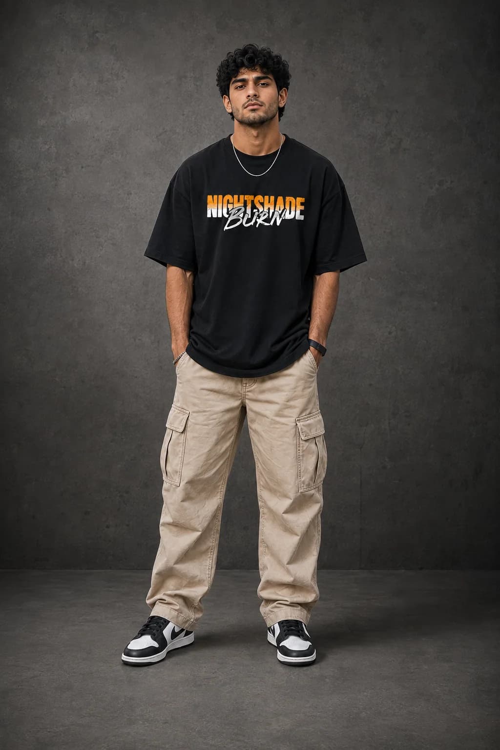 NIGHTSHADE BURN OVERSIZED: Front oversized model view