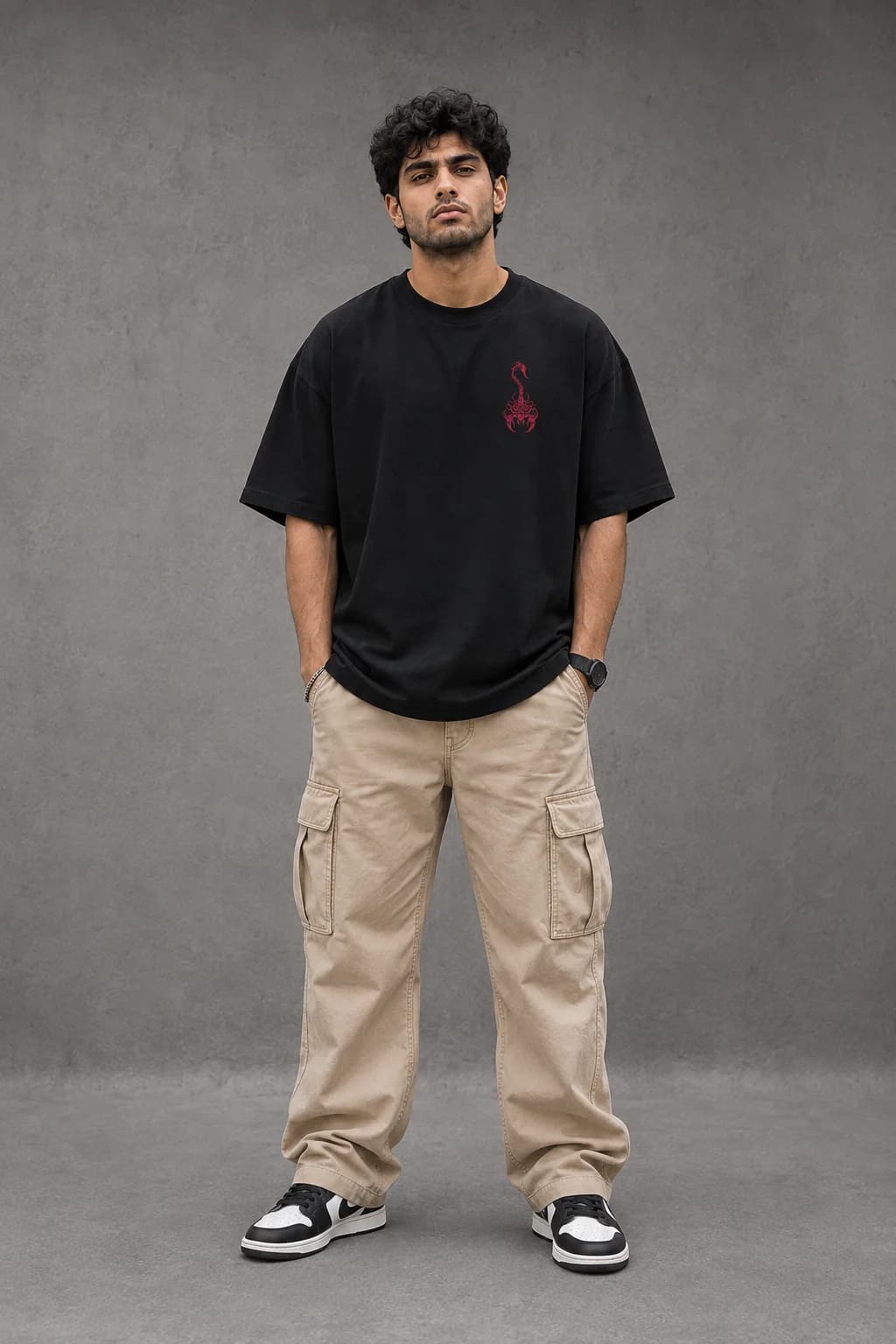 OBSIDIAN OVERSIZED: Front oversized model view