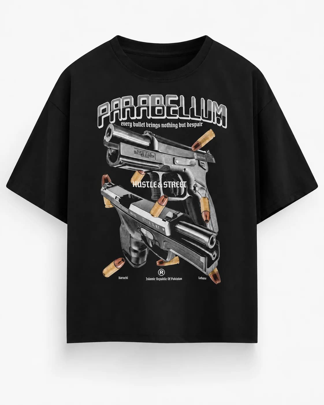 PARABELLUM OVERSIZED Front oversized flatlay view