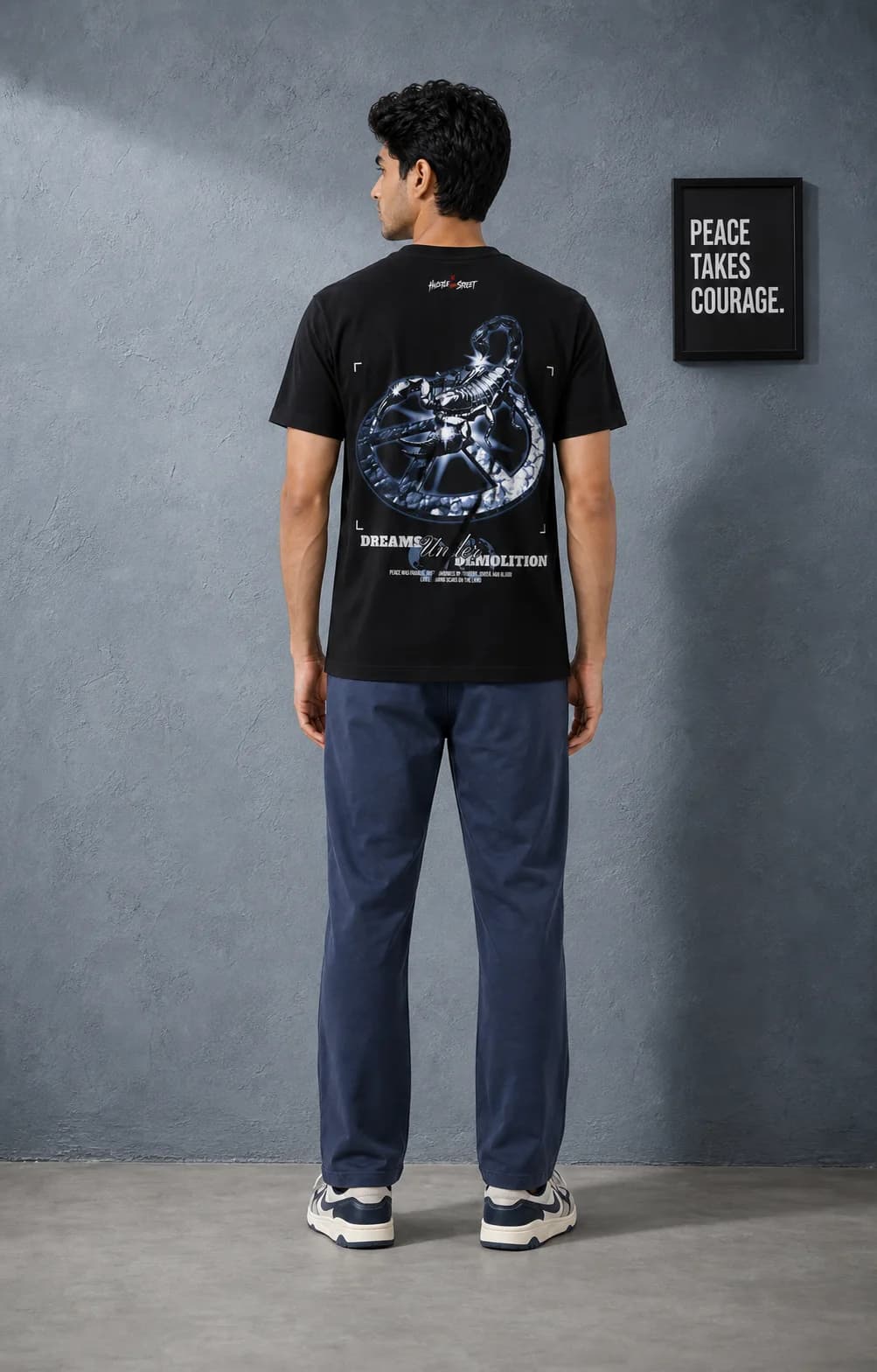 PEACE UNDER THREAT: Back model view