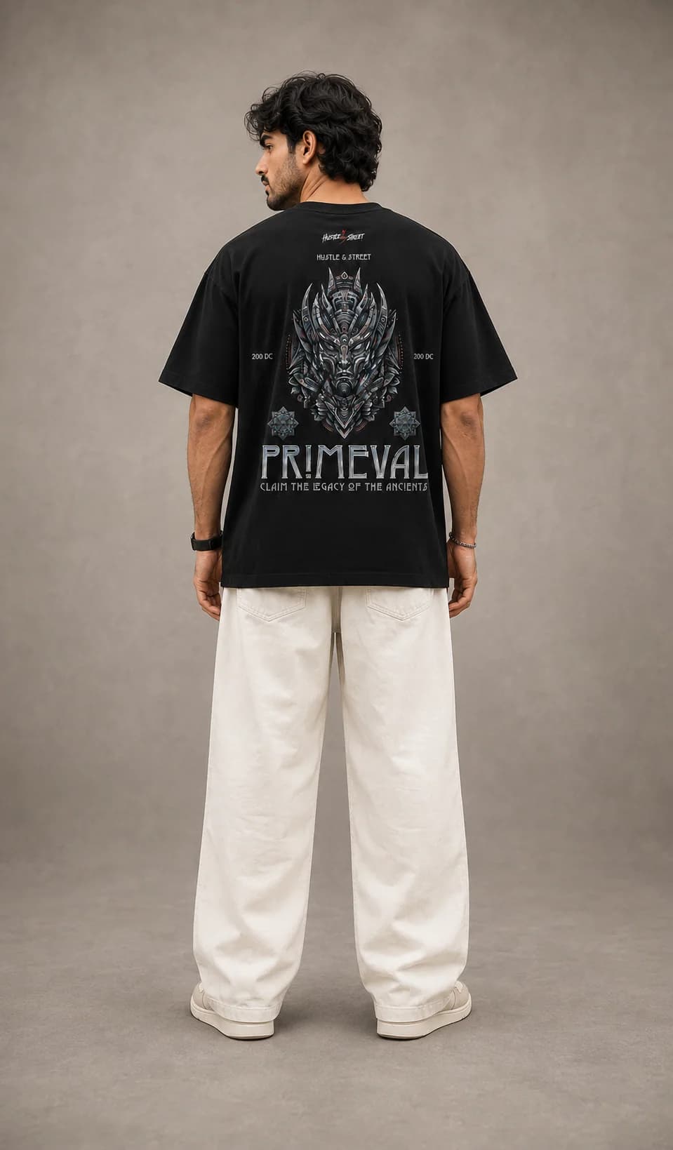 PRIMEVAL OVERSIZED: Back oversized model view