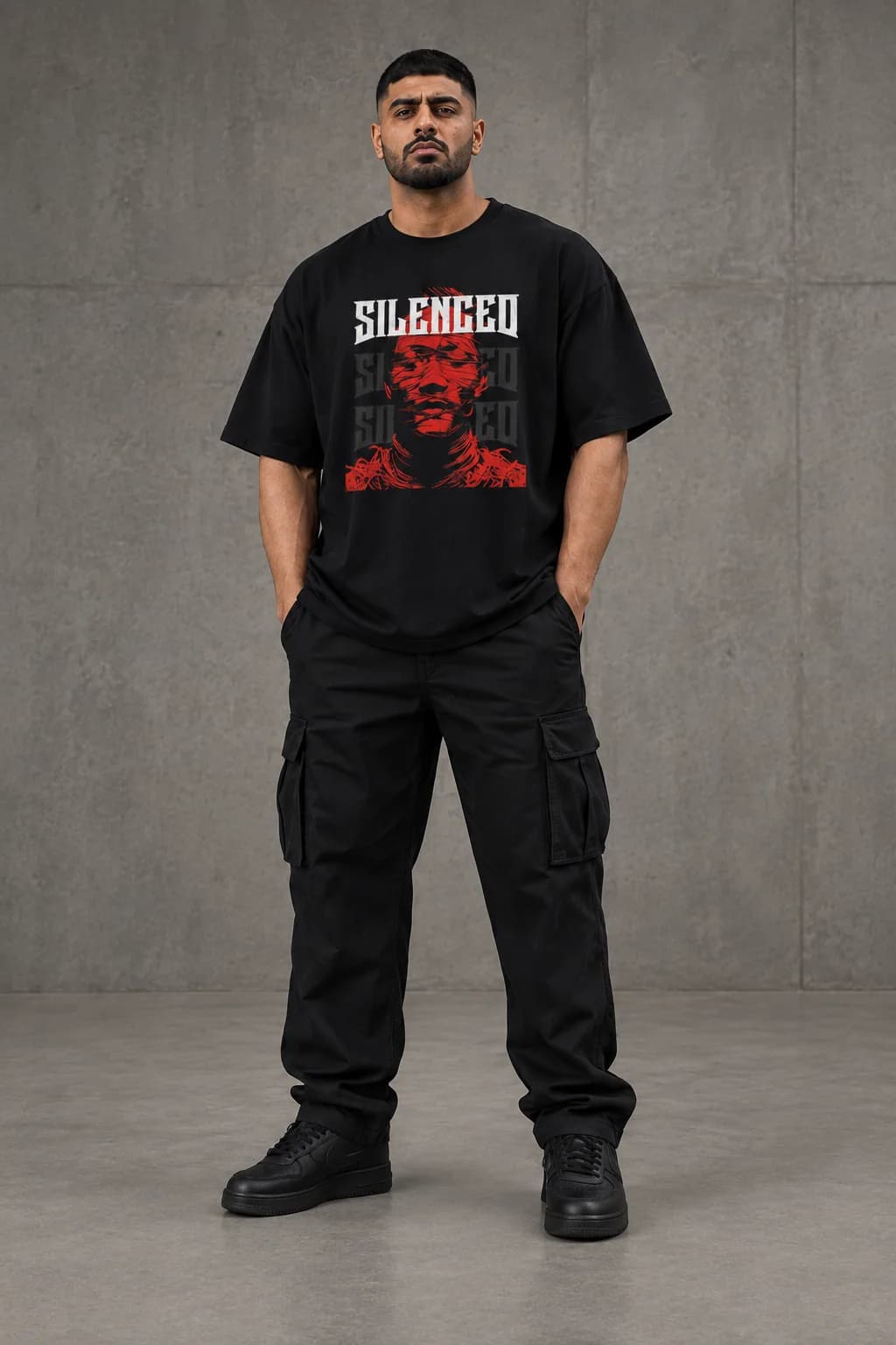 SILENCED OVERSIZED: Front oversized model view