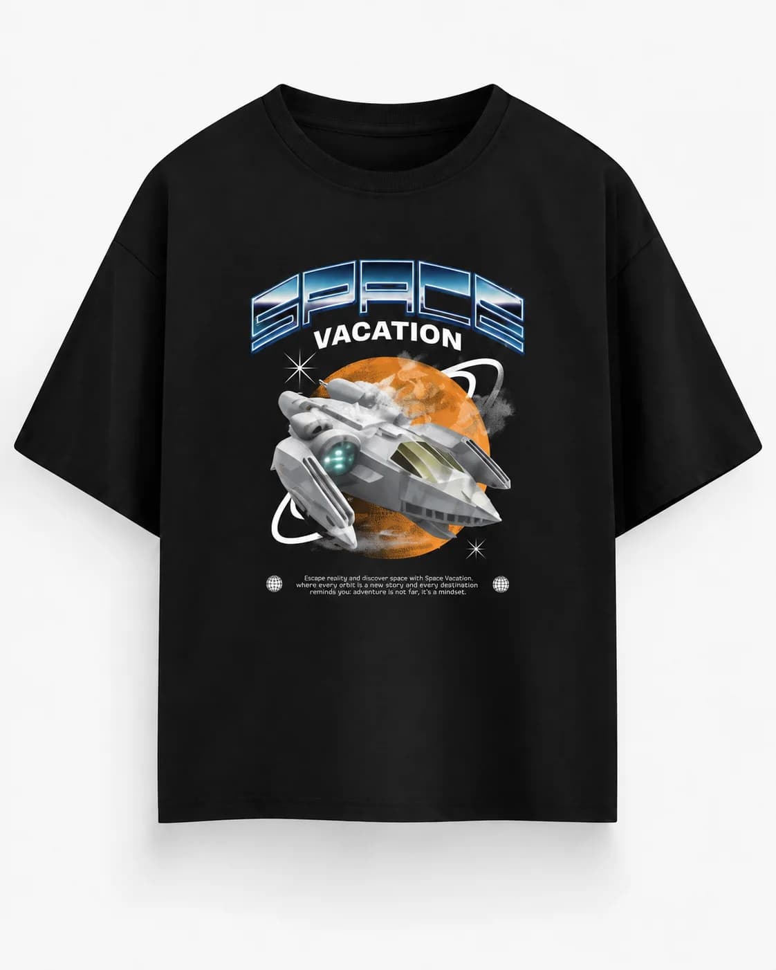 SPACE VACATION OVERSIZED Front oversized flatlay view
